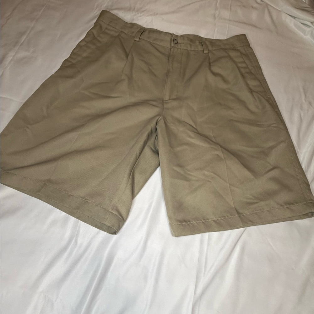 Dockers Men's Khaki Flat Front Shorts - Picture 5 of 5